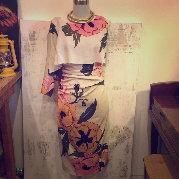 🎉SOLD🎉Tracy Reese Silk Floral Dress - Picture 2 of 8